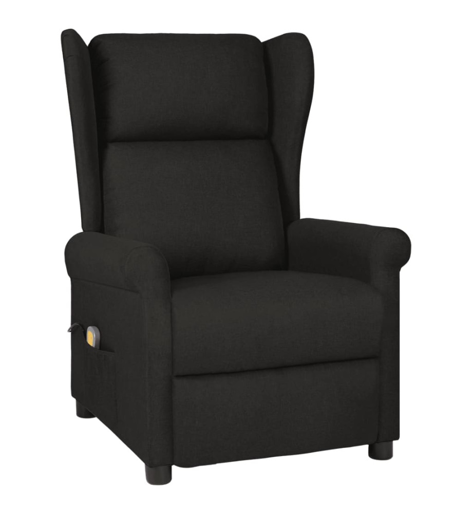 Fauteuil de massage Noir Tissu