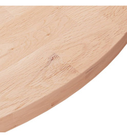 Dessus de table rond Ø80x2,5 cm Bois de chêne massif non traité