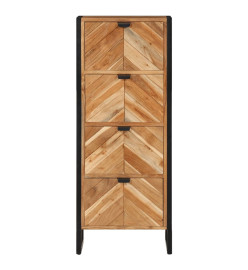 Armoire de salle de bain bois massif d'acacia et fer