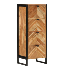 Armoire de salle de bain bois massif d'acacia et fer