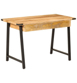 Bureau avec tiroirs 105x55x70 cm bois de manguier massif et fer