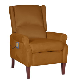 Fauteuil de massage inclinable Marron Velours