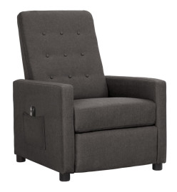 Fauteuil inclinable électrique Gris foncé Tissu