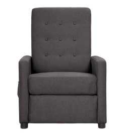 Fauteuil inclinable électrique Gris foncé Tissu