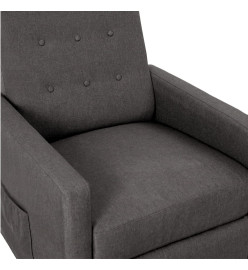 Fauteuil inclinable électrique Gris foncé Tissu