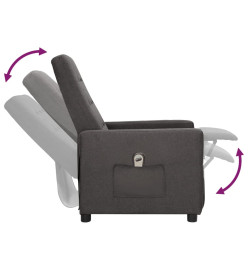 Fauteuil inclinable électrique Gris foncé Tissu