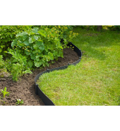 Nature Ensemble de bordure de jardin H15 cm x 10 m avec piquet noir