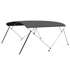 Auvent bimini à 4 arceaux Anthracite 243x(230-244)x137 cm