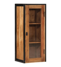 Armoire de salle de bain murale bois massif d'acacia et fer