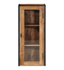 Armoire de salle de bain murale bois massif d'acacia et fer