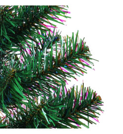 Sapin de Noël artificiel pointes iridescentes Vert 210 cm PVC