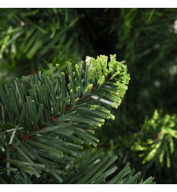 Arbre de Noël artificiel avec LED et boules Vert 210 cm