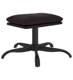 Chaise de relaxation avec tabouret Noir Similicuir