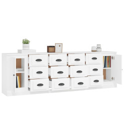 Buffets 3 pcs Blanc Bois d'ingénierie