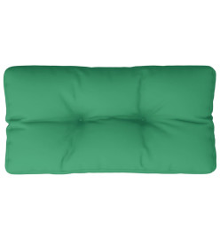 Coussin de palette vert 80x40x12 cm tissu