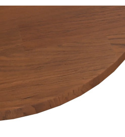 Dessus de table rond Marron foncé Ø70x1,5cm Chêne massif traité