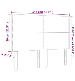 Têtes de lit 4 pcs Noir 72x5x78/88 cm Similicuir