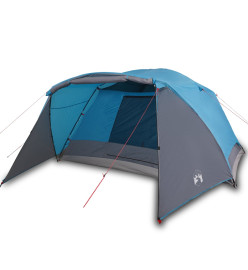 Tente de camping 6 personnes bleu 412x370x190 cm taffetas 190T