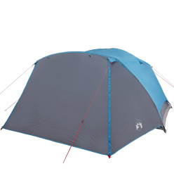 Tente de camping 6 personnes bleu 412x370x190 cm taffetas 190T