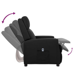 Fauteuil inclinable électrique Noir Similicuir