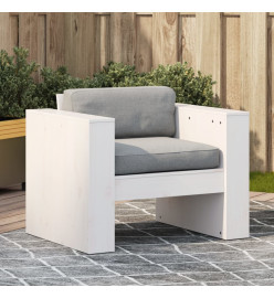 Canapé de jardin blanc 79x60x62 cm bois de pin massif