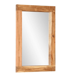 Miroir 70x50 cm bois massif d'acacia et verre