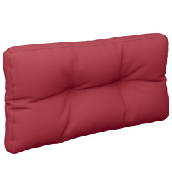 Coussin de palette rouge bordeaux 80x40x12 cm tissu