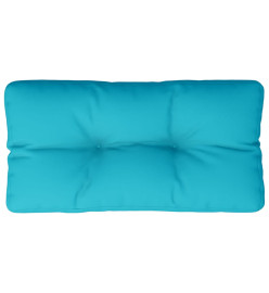 Coussin de palette turquoise 80x40x12 cm tissu