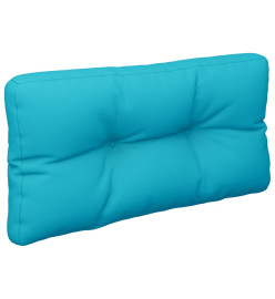 Coussin de palette turquoise 80x40x12 cm tissu