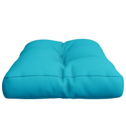 Coussin de palette turquoise 80x40x12 cm tissu