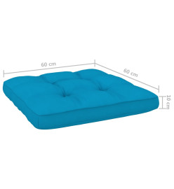 Chaise de jardin avec coussins bleu Bois de pin imprégné