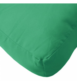 Coussins de palette 2 pcs vert tissu