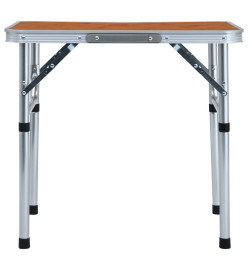 Table pliable de camping Aluminium 60x45 cm