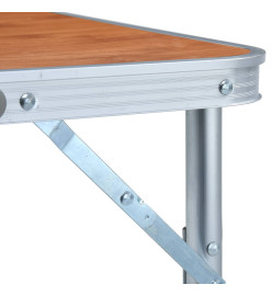 Table pliable de camping Aluminium 60x45 cm