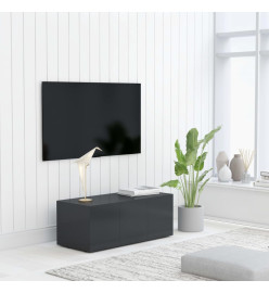 Meuble TV Gris 80x34x30 cm Aggloméré