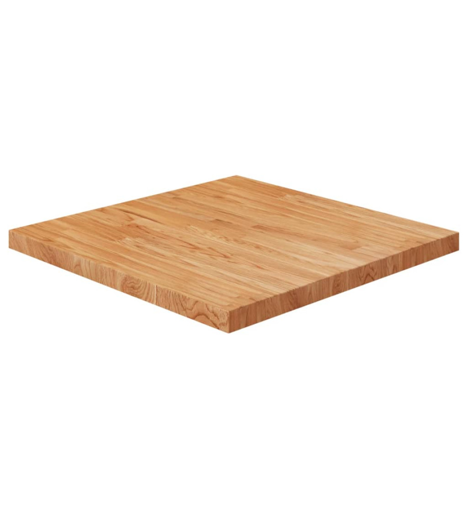 Dessus de table carré Marron clair 70x70x4cm Bois chêne traité