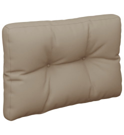 Coussins de palette 2 pcs taupe tissu