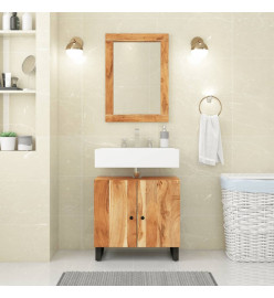 Ensemble de meubles de salle de bain 2 pcs bois massif d'acacia