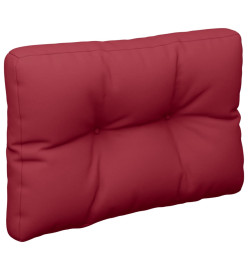 Coussins de palette 2 pcs rouge bordeaux tissu