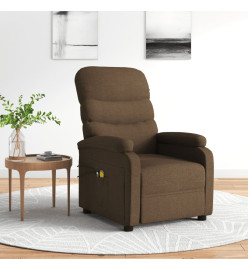 Fauteuil électrique de massage Marron Tissu