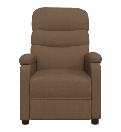 Fauteuil électrique de massage Marron Tissu