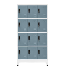 Armoire à casiers Gris clair et gris foncé 90x45x180 cm Acier