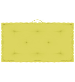 Coussin de plancher de palette Vert pomme 73x40x7 cm Coton