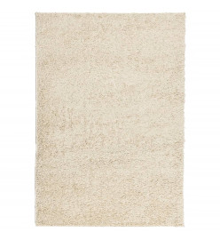 Tapis shaggy à poils longs moderne doré 160x230 cm