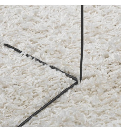 Tapis shaggy à poils longs moderne crème 160x230 cm