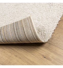 Tapis shaggy à poils longs moderne crème 300x400 cm