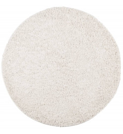 Tapis shaggy à poils longs moderne crème Ø 280 cm