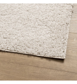 Tapis shaggy à poils longs moderne crème 60x110 cm