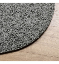 Tapis shaggy à poils longs moderne vert Ø 200 cm