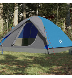 Tente de camping 6 personnes bleu 348x340x190 cm taffetas 190T